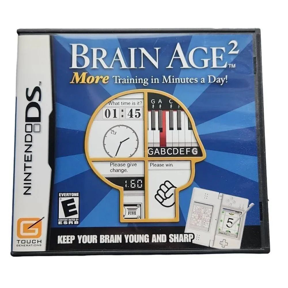 Nintendo DS Brain Age 2 Game with Case